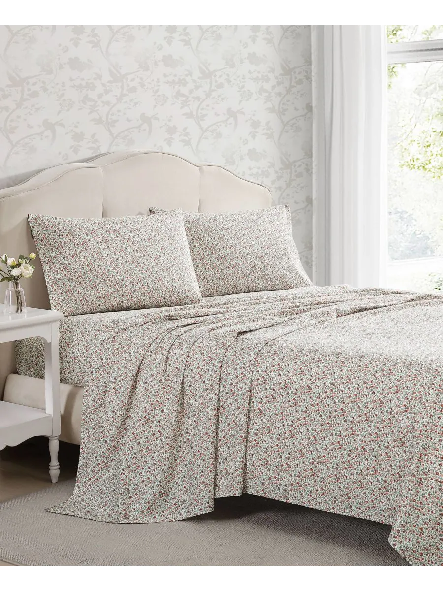 Комплект постельного белья из хлопкового перкаля, 4 предмета, размер Queen Laura Ashley, Emogene — изображение 6 из 6
