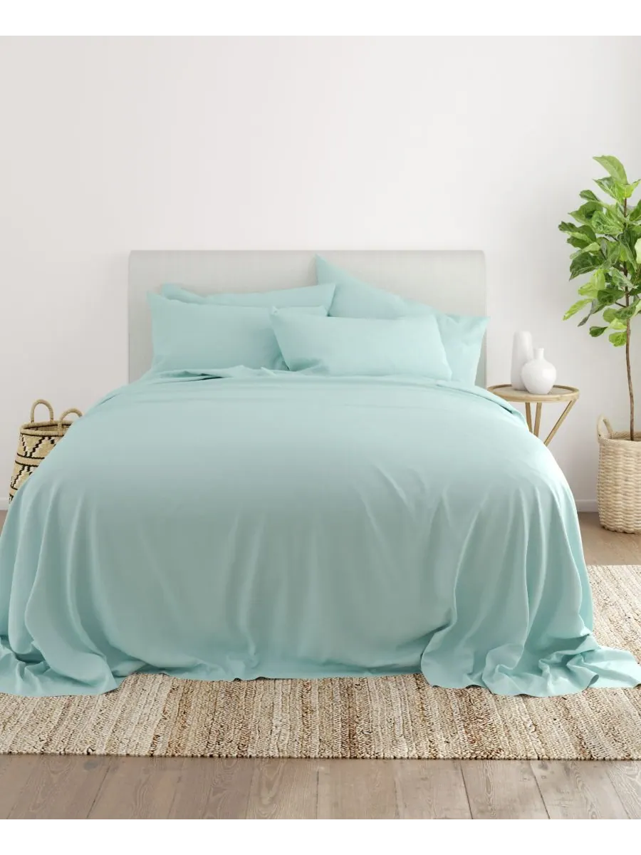 Комплект постельного белья Solids in Style из 6 предметов, размер Full Ienjoy Home — изображение 2 из 6, голубой
