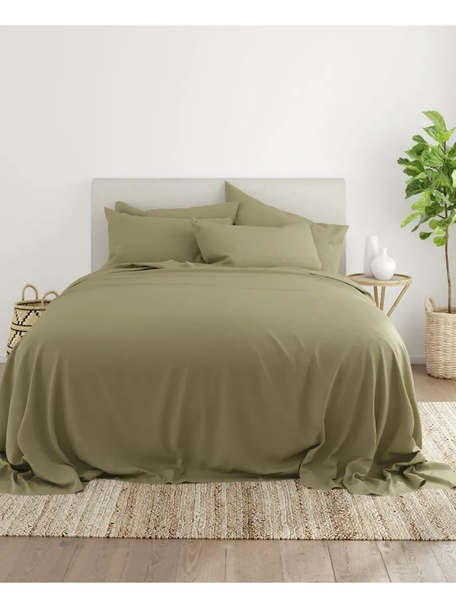 Комплект постельного белья Solids in Style из 6 предметов, размер Full Ienjoy Home — изображение 2 из 6, шалфейный