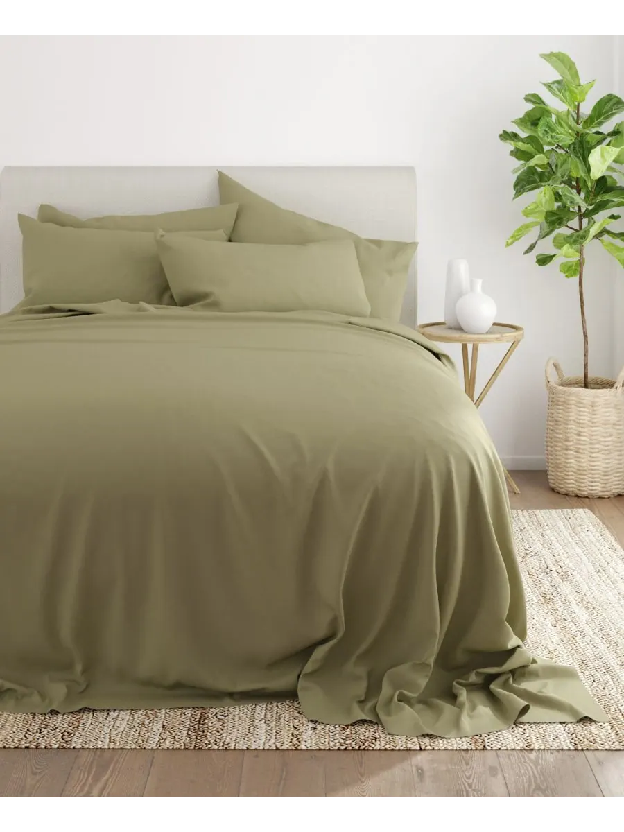 Комплект постельного белья Solids in Style из 6 предметов, размер Full Ienjoy Home — изображение 4 из 6, шалфейный