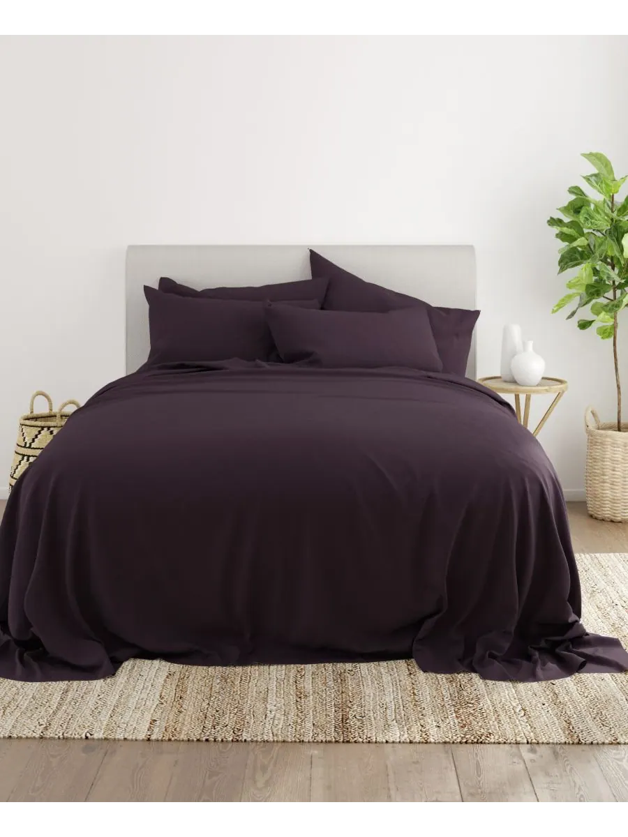 Комплект постельного белья Solids in Style из 6 предметов, размер Full Ienjoy Home — изображение 2 из 6, фиолетовый