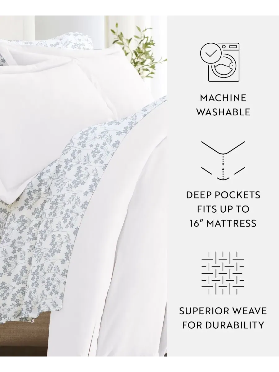 Комплект постельного белья 8 предметов с одеялом и пододеяльником, Full — изображение 7 из 8, белый