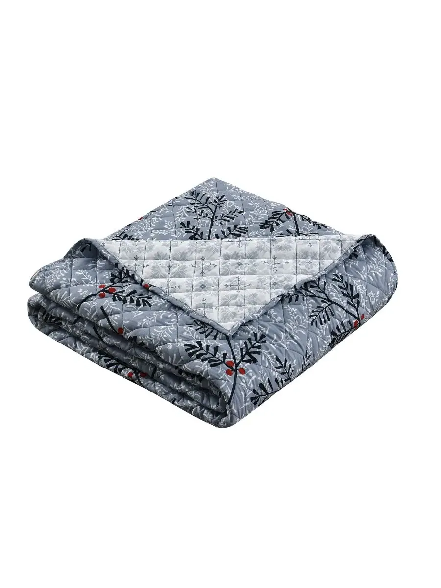 Комплект стеганого одеяла Festive Botanical Lenox, Twin — изображение 6 из 7, синий
