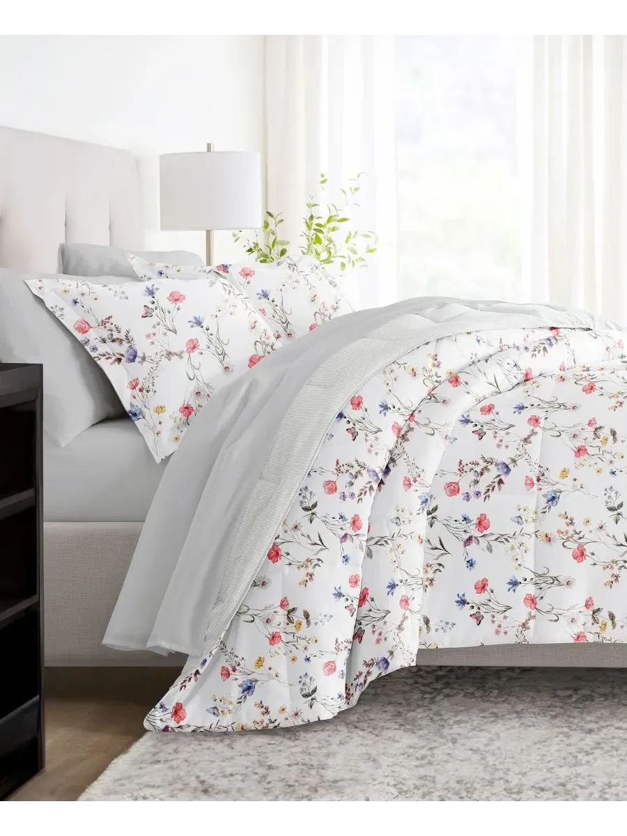 Комплект постельного белья 7 предметов с узором California King ienjoy Home — изображение 3 из 11, розовый