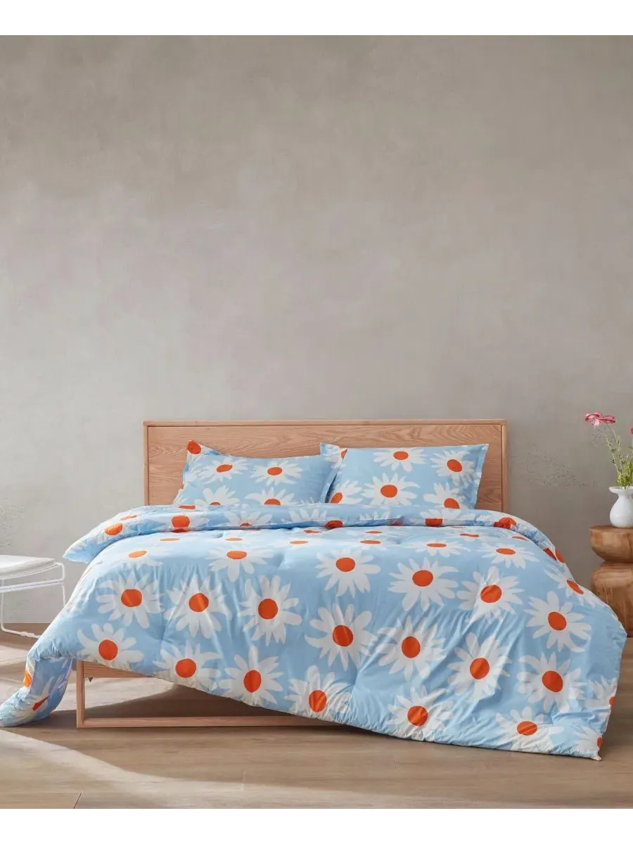 Комплект постельного белья Marimekko Rakastaa Ei Rakasta, King — синий