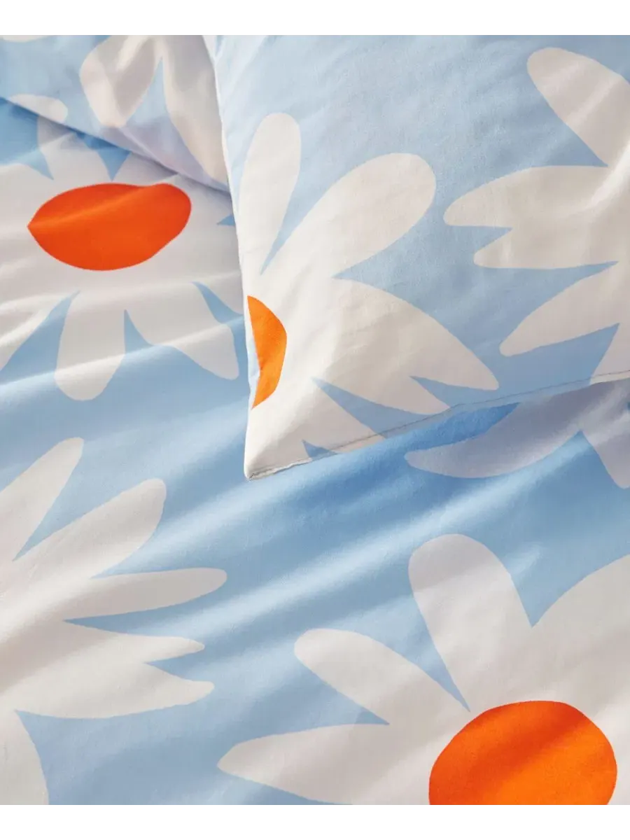 Комплект постельного белья Marimekko Rakastaa Ei Rakasta, King — изображение 4 из 7, светлый синий