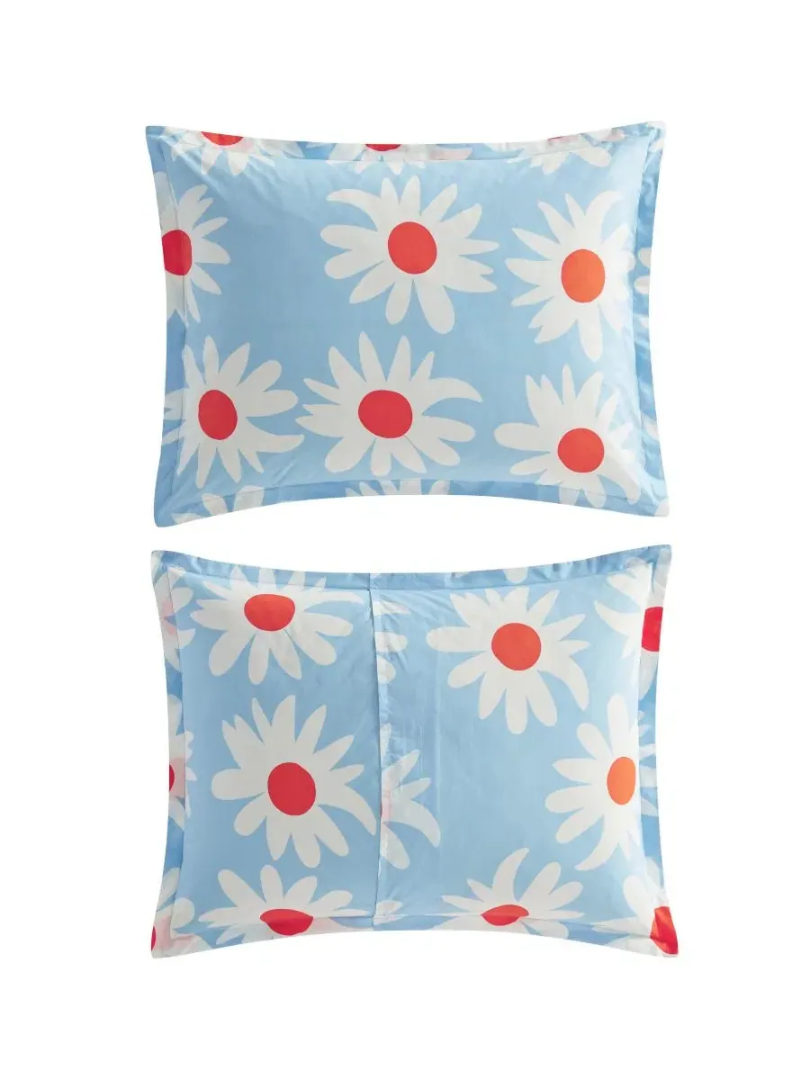 Комплект постельного белья Marimekko Rakastaa Ei Rakasta, King — изображение 7 из 7, светлый синий