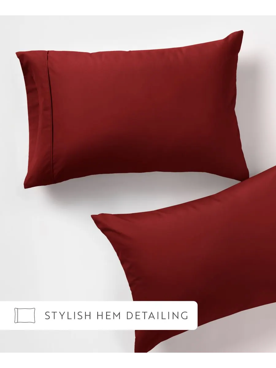 Комплект постельного белья Style Simplified из 3 предметов, размер Twin ienjoy Home — изображение 6 из 10, бордовый
