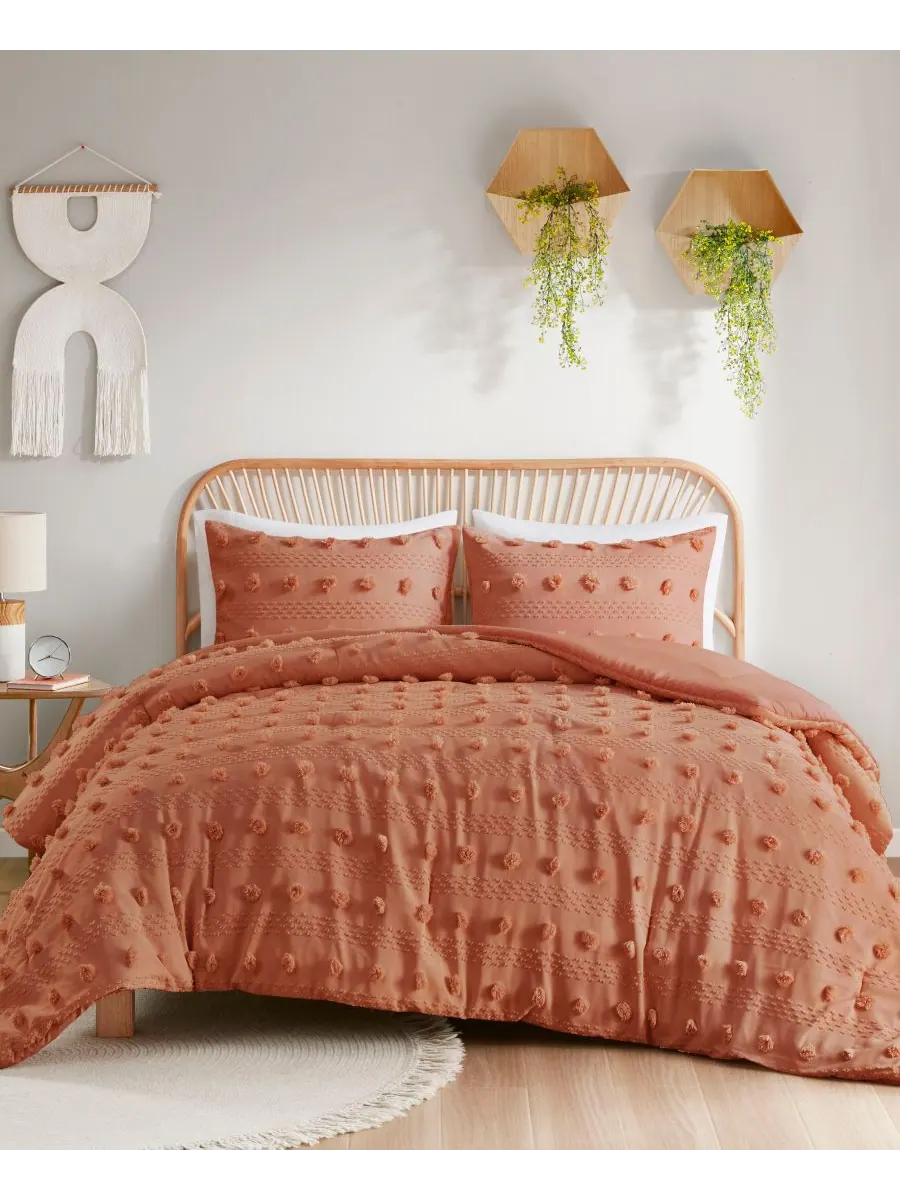 Комплект постельного белья Lucy Clip Jacquard из 3 предметов, размер Twin/Twin XL Intelligent Design — изображение 1 из 8