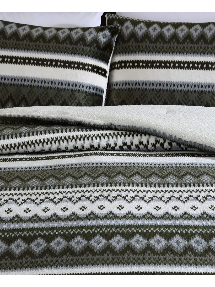 Комплект постельного белья Shelton Fair Isle Plush из 3 предметов, размер Full/Queen Eddie Bauer — изображение 6 из 8