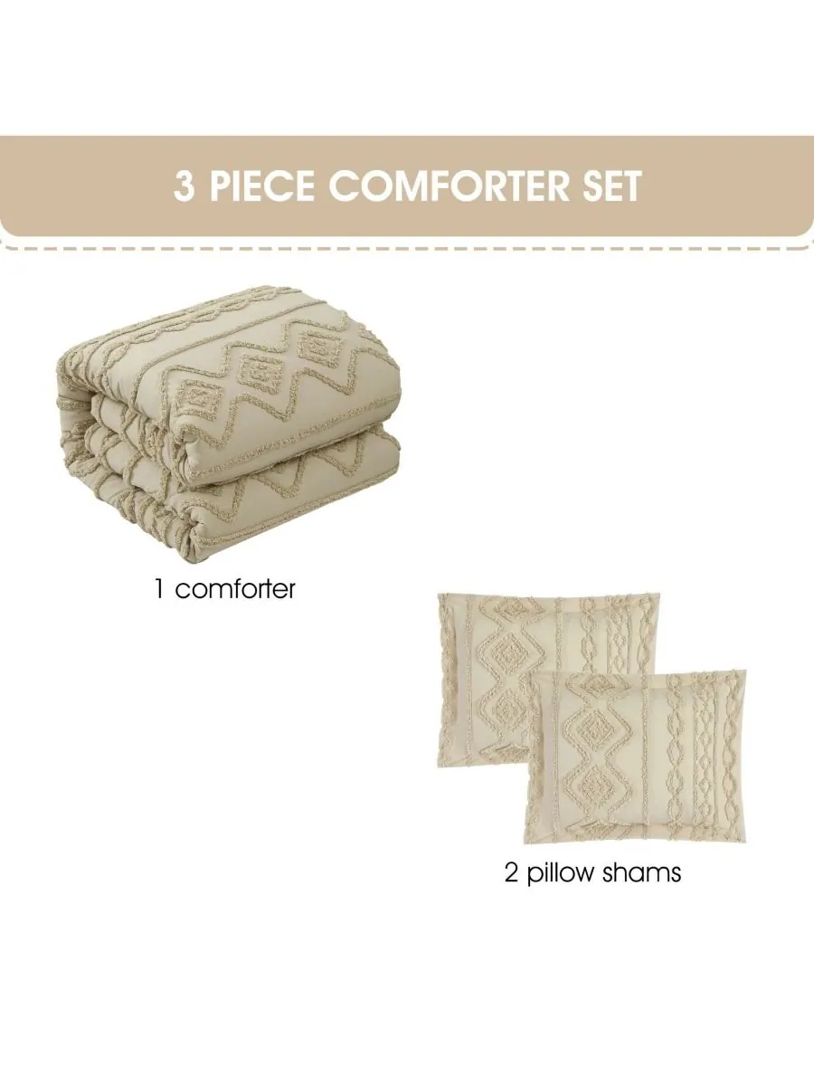 Комплект постельного белья aluma geometric из 3 предметов, размер twin. Stratford Park — изображение 5 из 5, бежевый