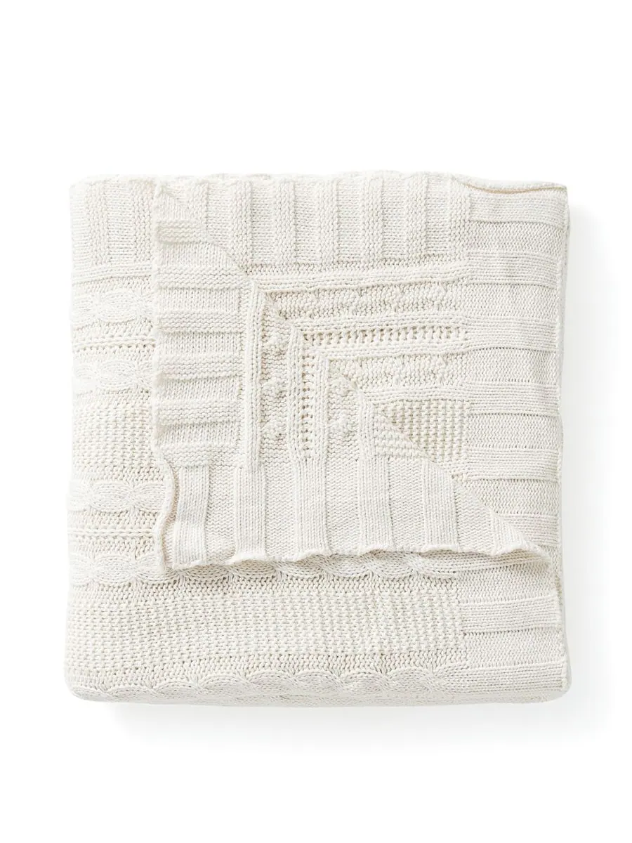 Плед Dublin Cable Knit, 50 x 70 дюймов VCNY Home — изображение 2 из 2, белый