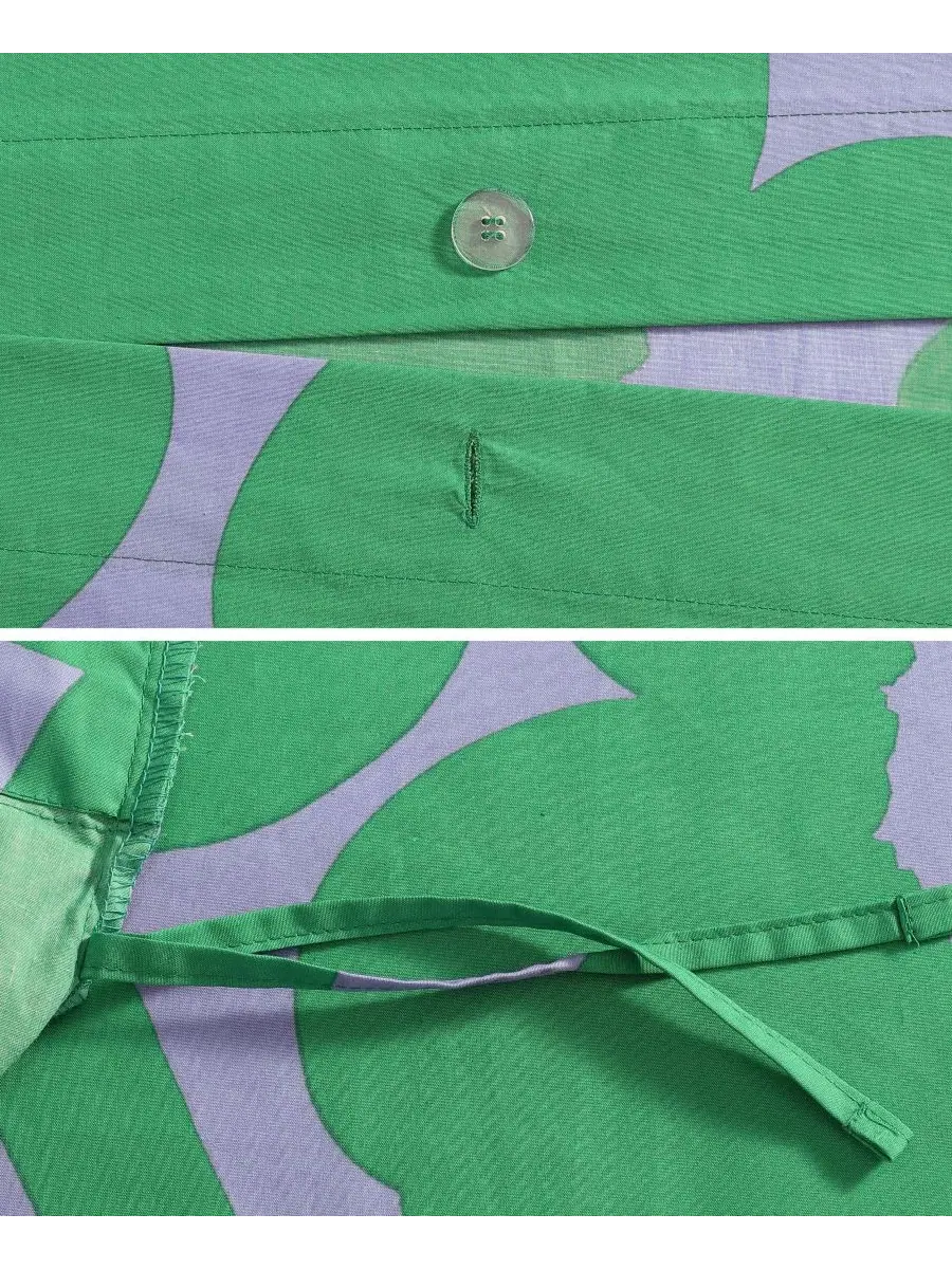 Комплект пододеяльника Unikko Cotton из хлопка Marimekko — изображение 8 из 8, зеленый синий