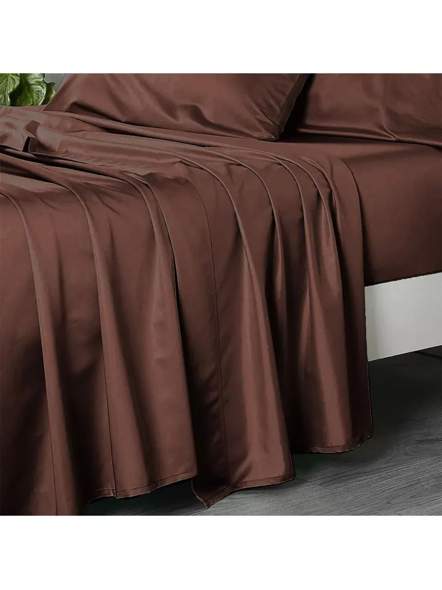 Простыня натяжная King Oversized из хлопкового сатина, 608 нитей Egyptian Linens