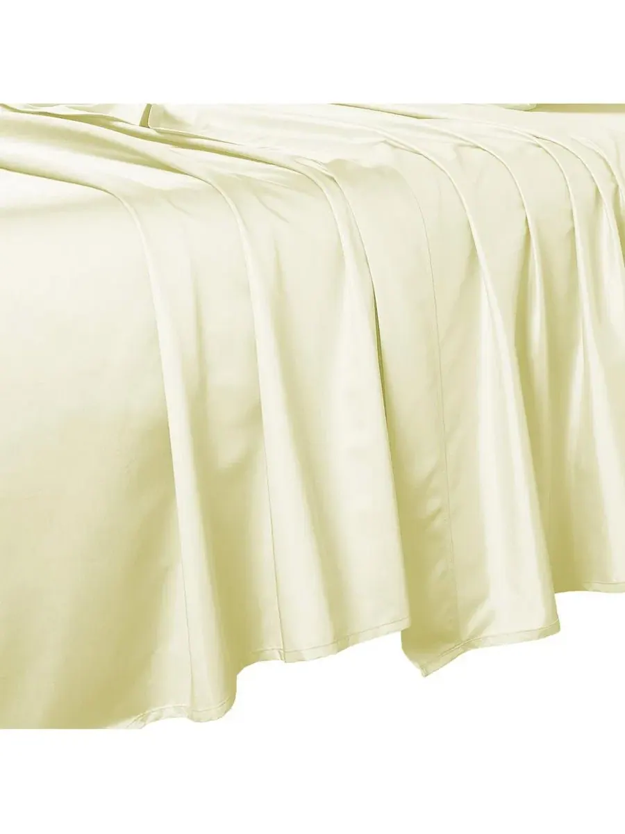 Простыня Oversized King Flat Sheet из хлопкового сатина 608 нитей Egyptian Linens