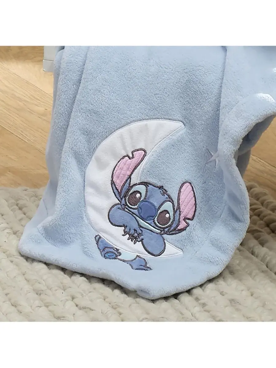 Детское плед Disney Stitch из мягкого флиса с аппликацией — изображение 3 из 6, синий