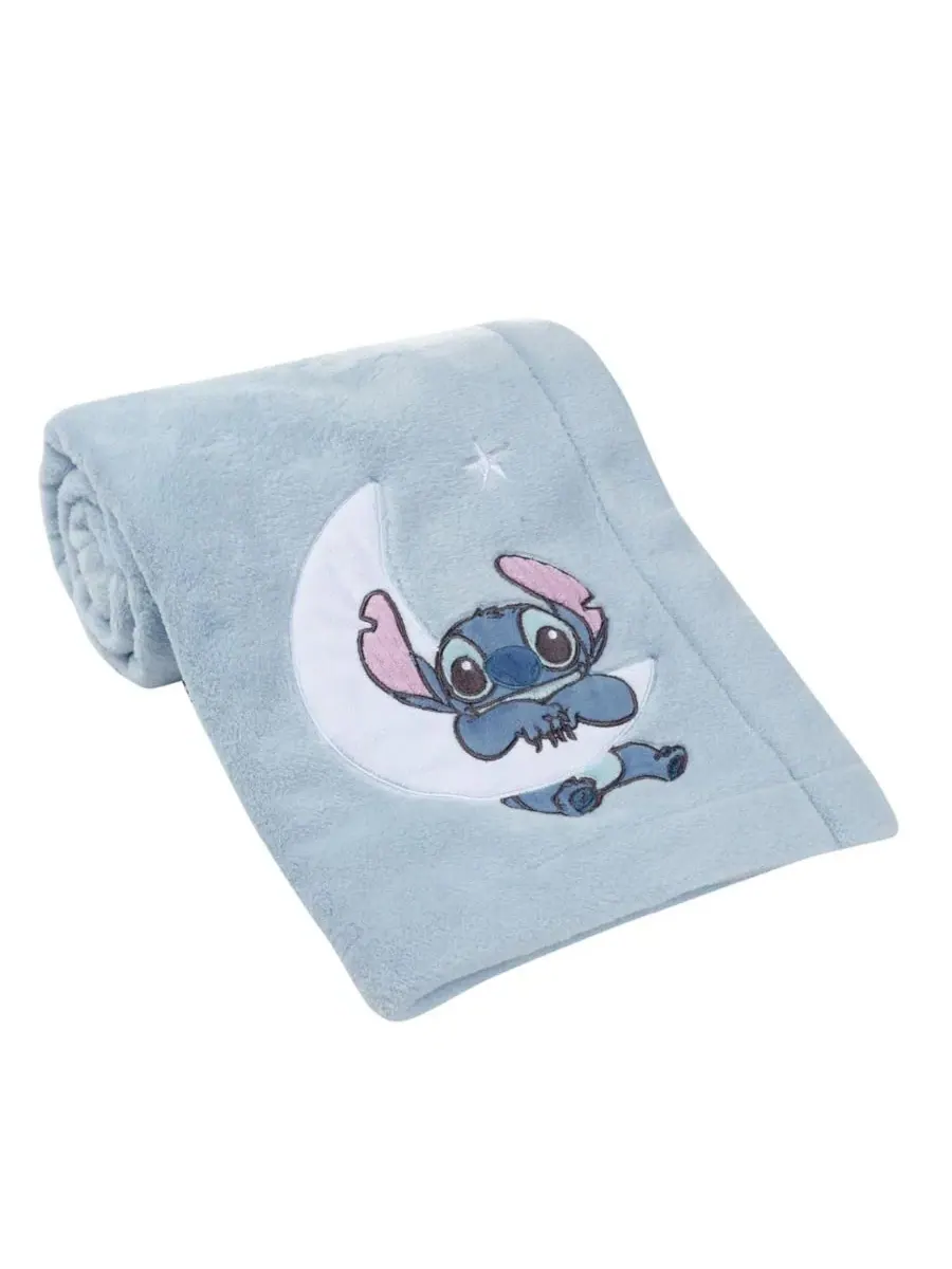 Детское плед Disney Stitch из мягкого флиса с аппликацией — изображение 4 из 6, синий