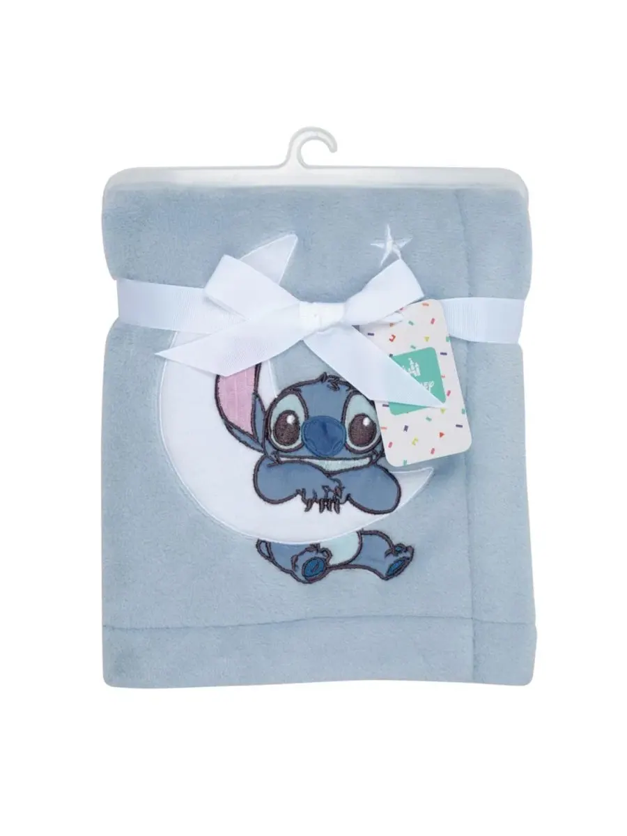 Детское плед Disney Stitch из мягкого флиса с аппликацией — изображение 5 из 6, синий