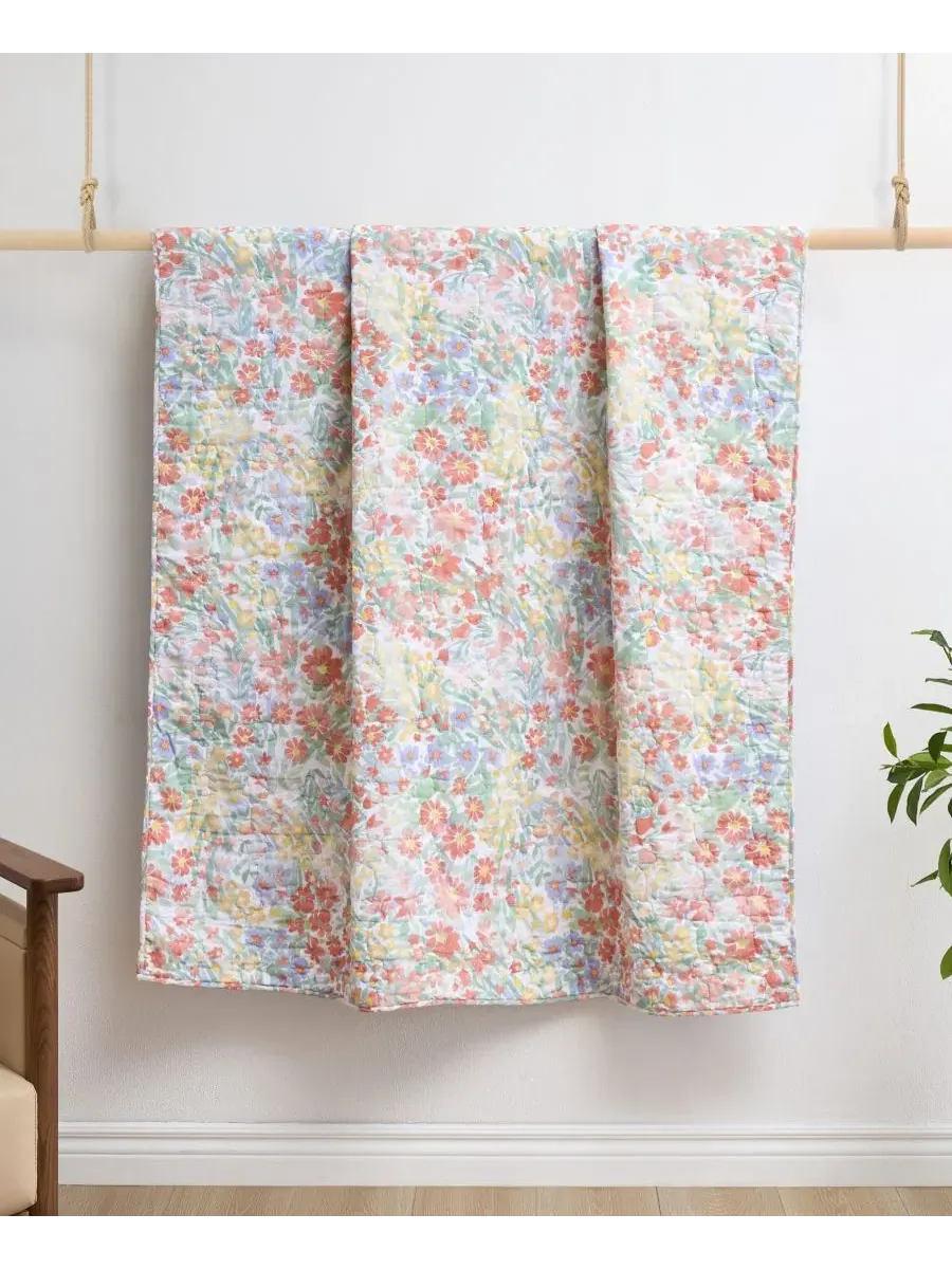 Плед-покрывало двусторонний Alice Reversible Cotton Blend Throw Greenland Home Fashions — изображение 3 из 7, мульти