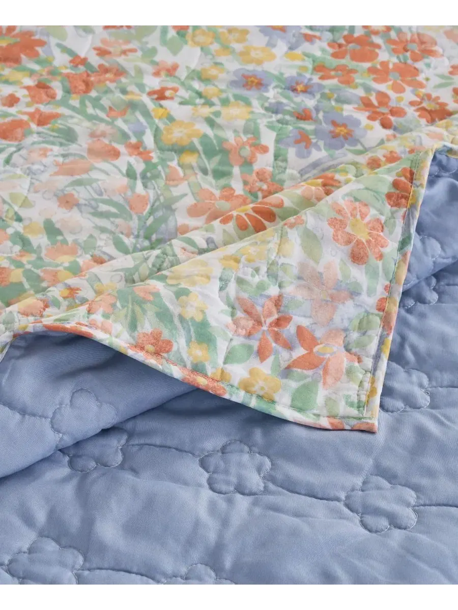 Плед-покрывало двусторонний Alice Reversible Cotton Blend Throw Greenland Home Fashions — изображение 4 из 7, мульти