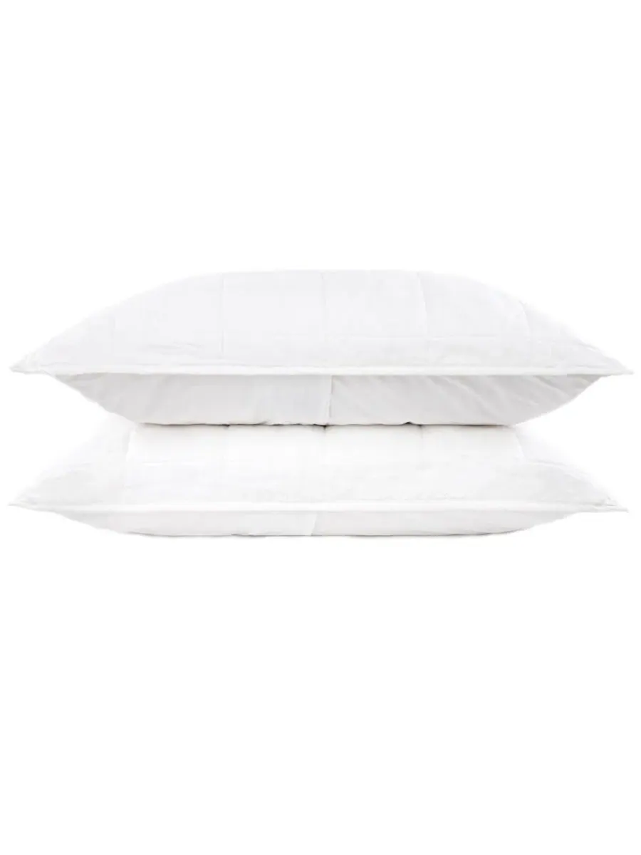 Наволочка-чехол French Linen Quilted Sham Set Bokser Home — изображение 1 из 8, белый