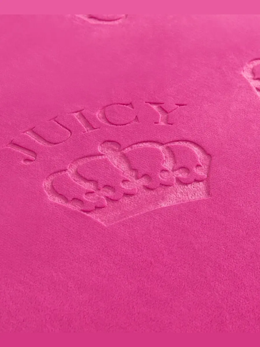 Комплект стеганого одеяла с тиснением короны, 3 предмета, Twin/Twin XL Juicy Couture — изображение 4 из 7, розовый