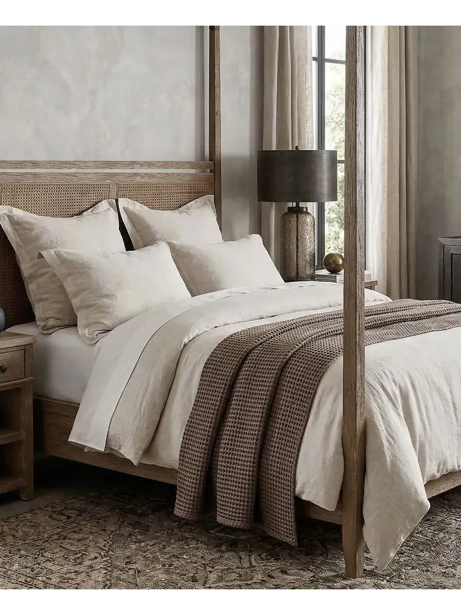 Плед вафельный Waffle Textured Blanket, King Levtex Home — изображение 3 из 5, шоколад