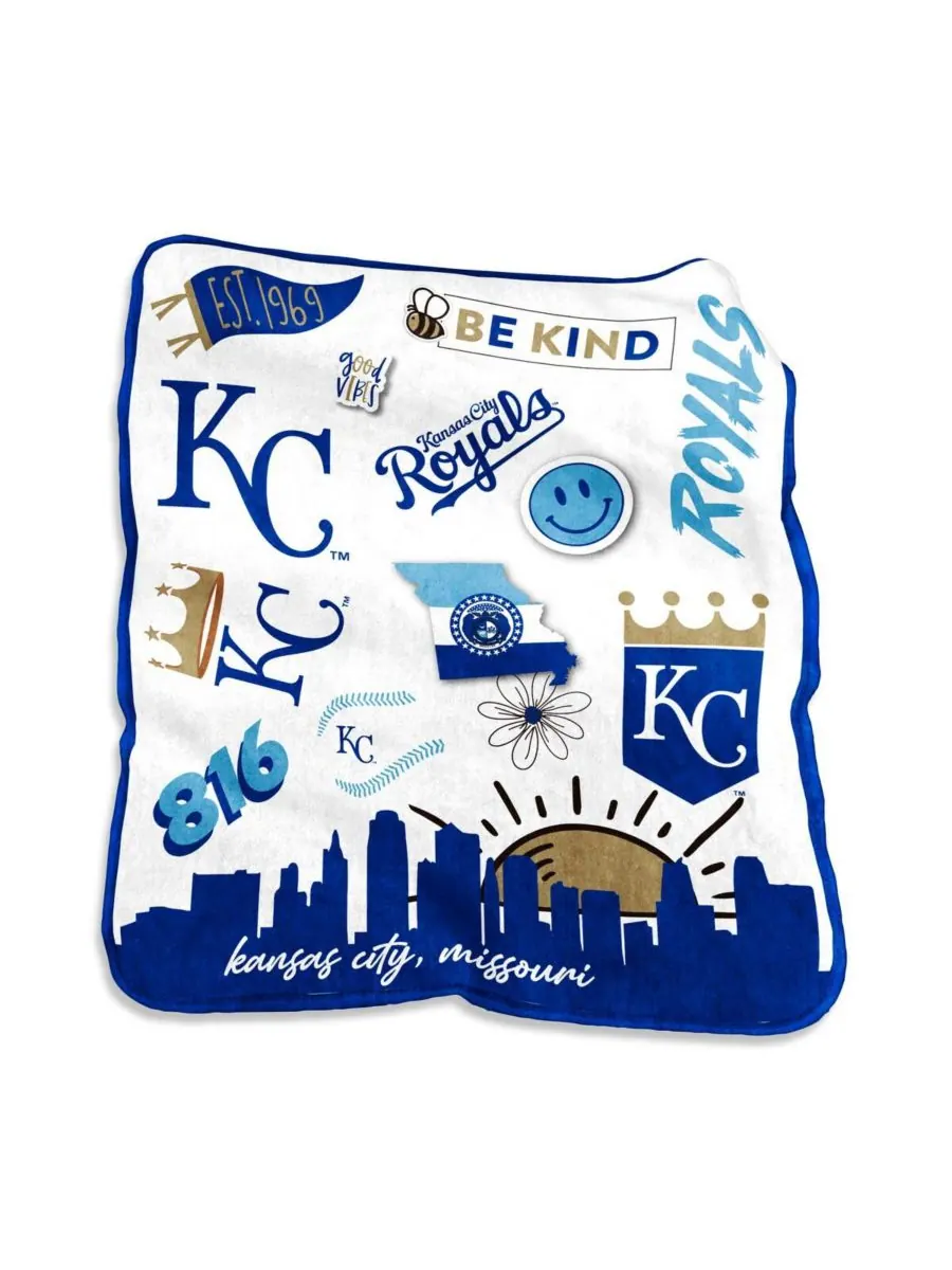 Плед Native Raschel Plush Thrav Blanket с символикой Kansas City Royals, размер 50'' x 60'' Logo