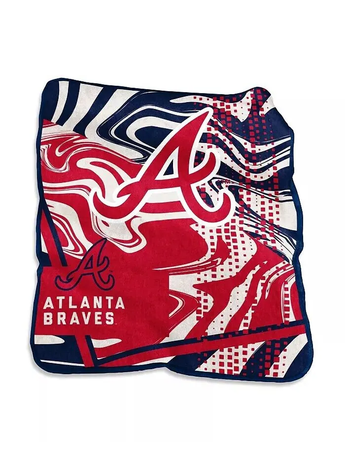 Одеяло Atlanta Braves с эффектом вихря Raschel размером 50 x 60 дюймов Logo Brands