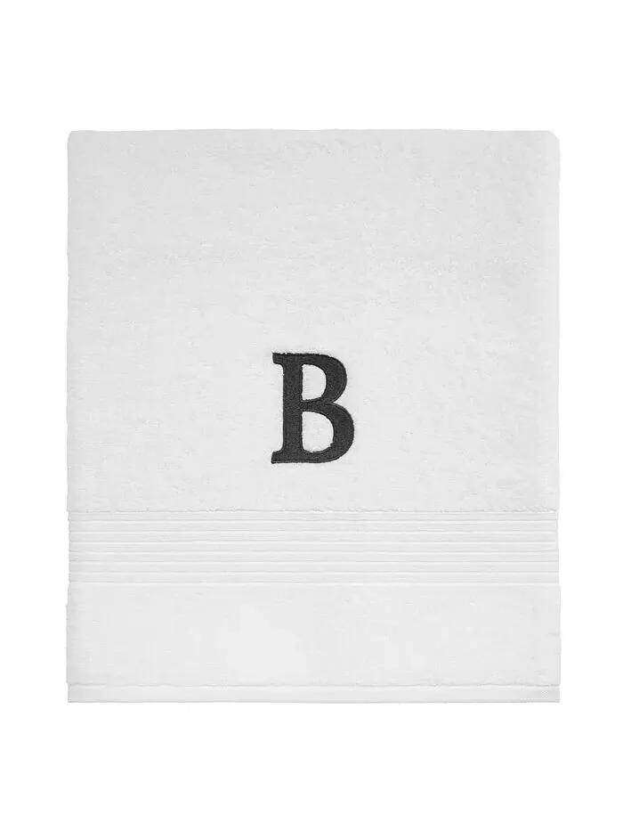 Банное полотенце Avanti Block Monogram Initial с вышитой монограммой