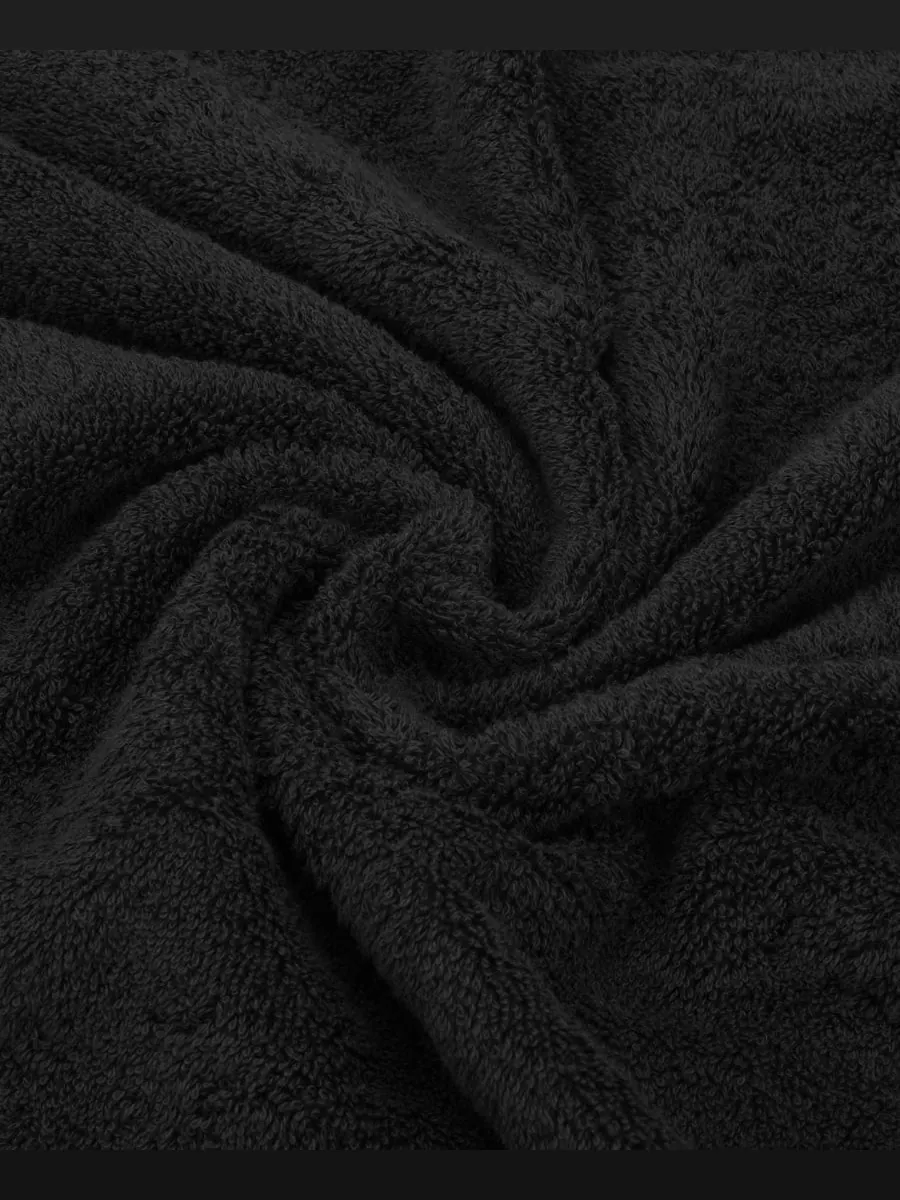 Набор из 3 банных полотенец Edison Premium из 100% турецкого хлопка American Soft Linen — изображение 5 из 5, черный