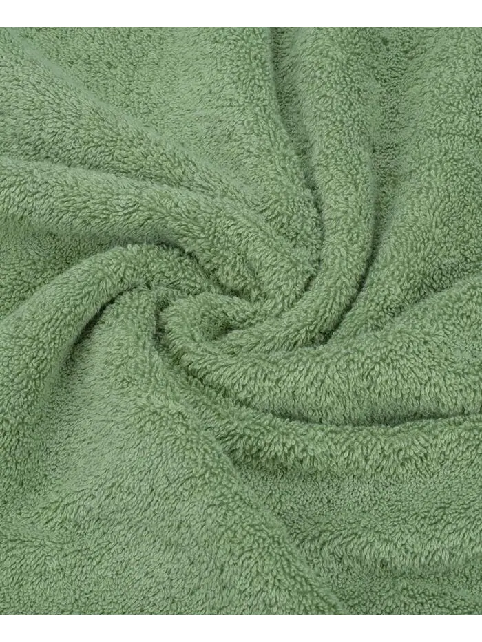 Набор банных полотенец American Soft Linen Edison Premium из 100% турецкого хлопка, 3 шт — изображение 5 из 5, зеленый