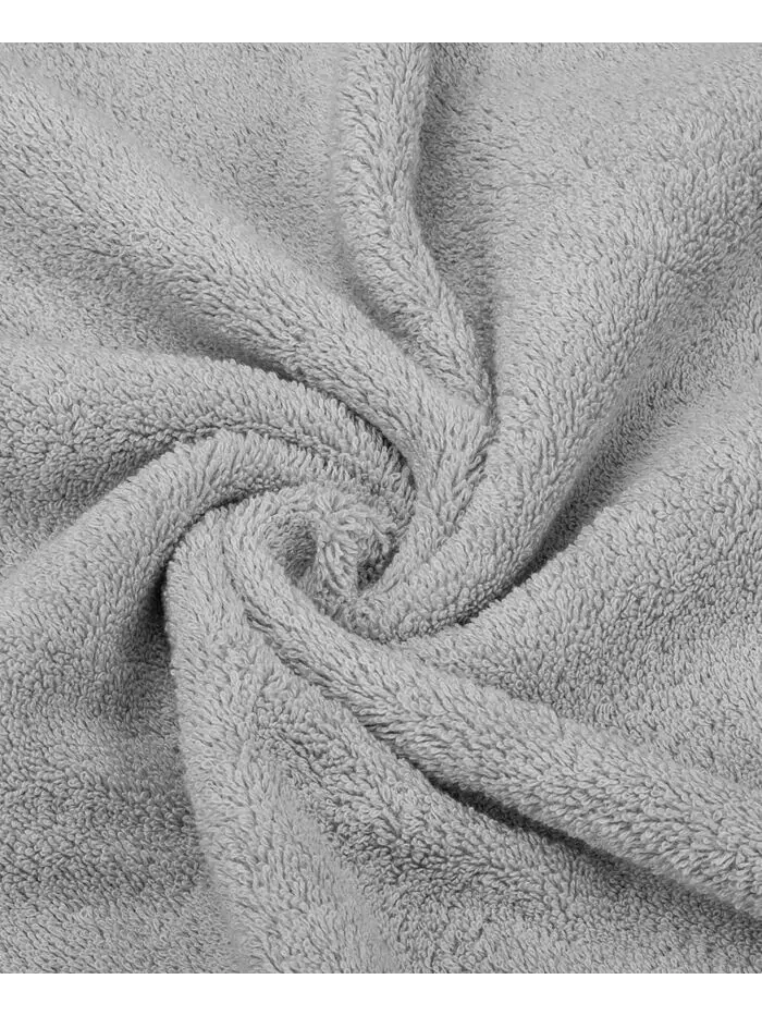 Набор банных полотенец American Soft Linen Edison Premium из 100% турецкого хлопка, 3 шт — изображение 5 из 5, серый