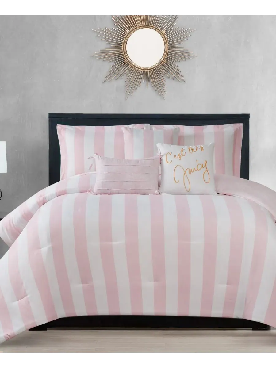 Двусторонний комплект постельного белья Cabana Stripe, 6 предметов, размер King Juicy Couture — изображение 1 из 8