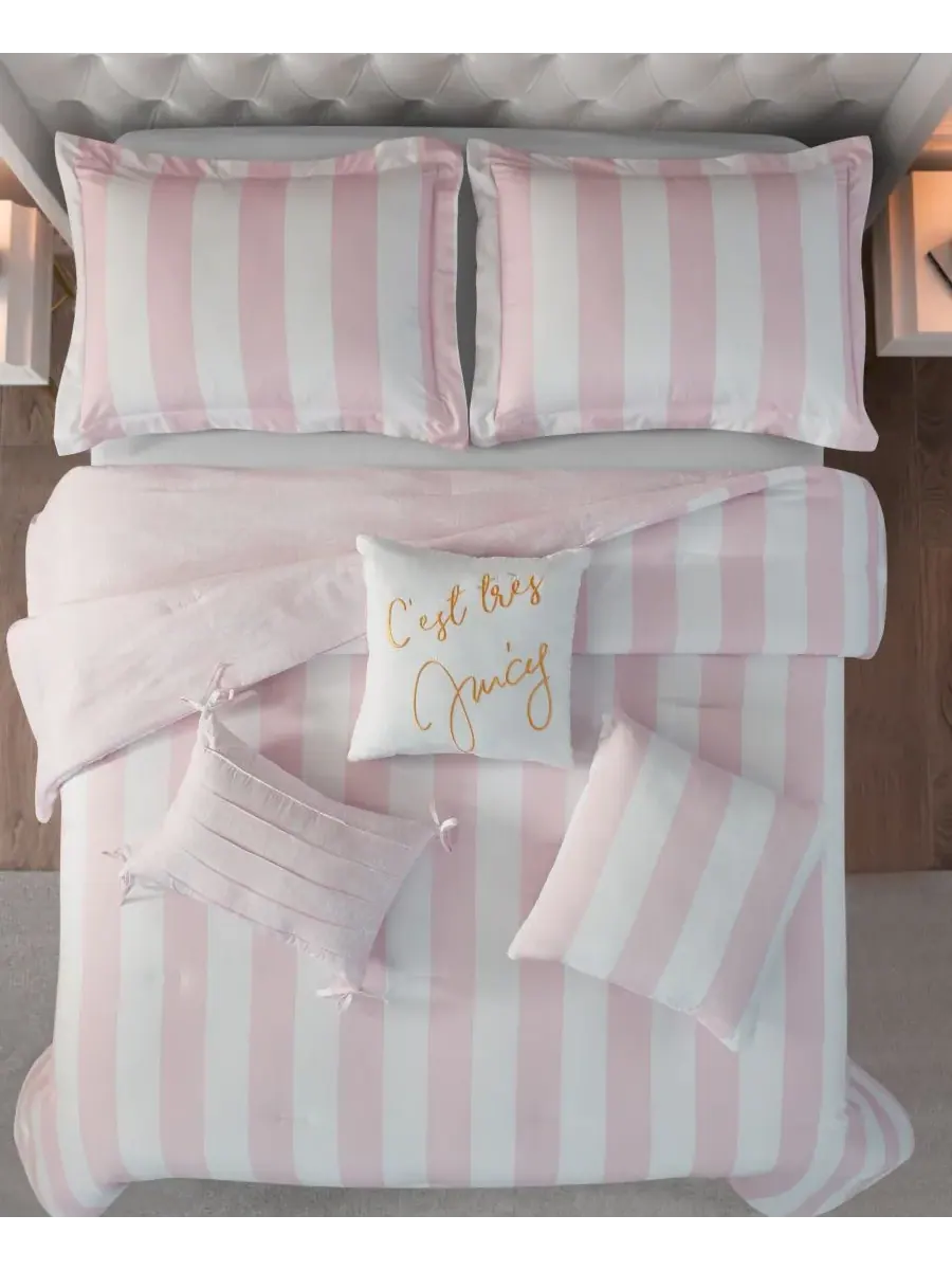 Двусторонний комплект постельного белья Cabana Stripe, 6 предметов, размер King Juicy Couture — изображение 4 из 8