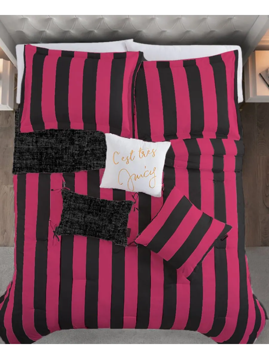 Двусторонний комплект постельного белья cabana stripe, 6 предметов, размер king. Juicy Couture — изображение 6 из 6