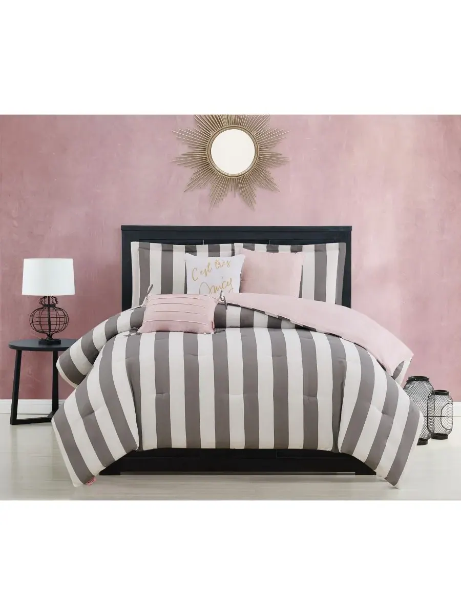 Двусторонний комплект постельного белья Cabana Stripe, 6 предметов, размер King Juicy Couture — изображение 1 из 5