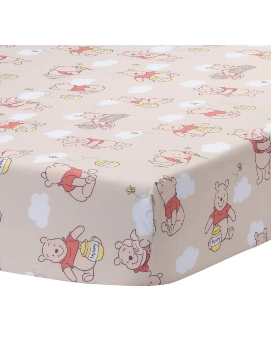 Простыня для детской кроватки Disney Baby Винни-Пух и друзья Bedtime Originals — бежевый