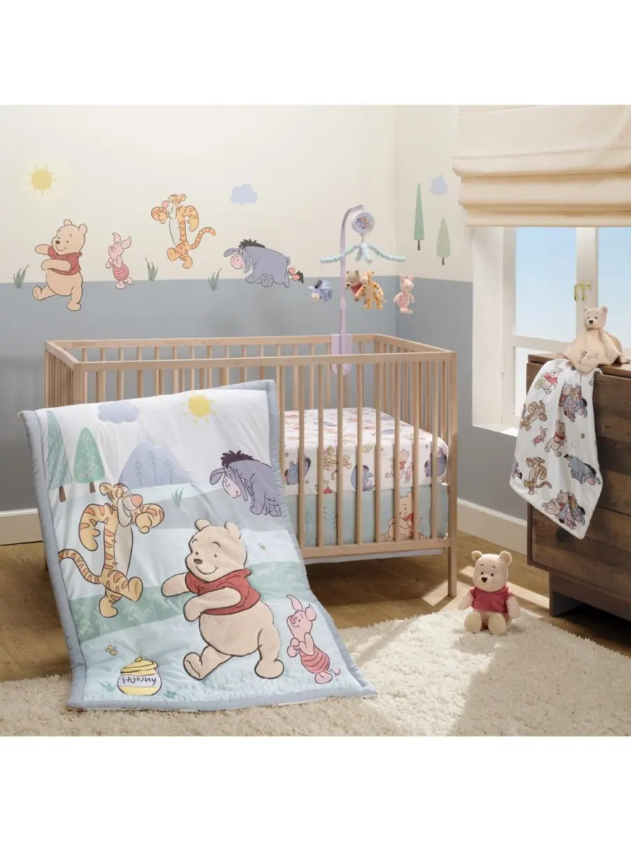 Простыня для детской кроватки Disney Baby Винни-Пух и друзья Bedtime Originals — изображение 4 из 5, бежевый