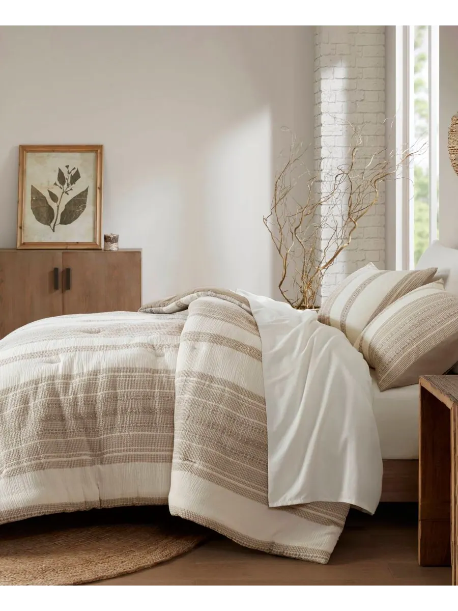 Комплект постельного белья Mesa Stone Washed, 3 предмета, размер Full/Queen Woolrich — изображение 10 из 10, бежевый