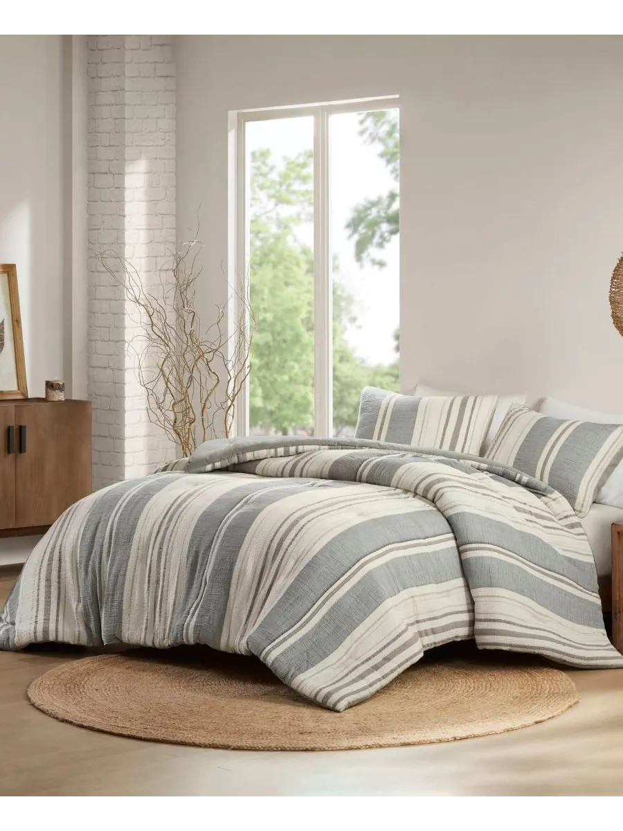 Комплект постельного белья Mesa Stone Washed, 3 предмета, размер Full/Queen Woolrich — изображение 4 из 10, серый