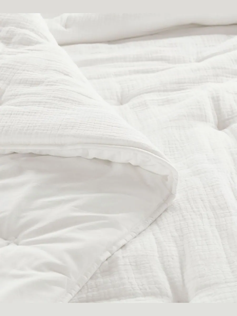 Комплект постельного белья Breeze Cotton с вышивкой, 3 предмета, размер Full/Queen Harbor House — изображение 4 из 10, белый