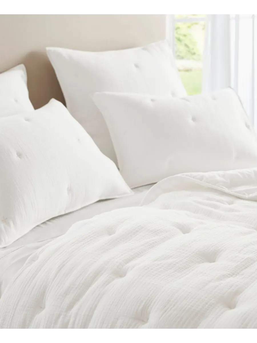 Комплект постельного белья Breeze Cotton с вышивкой, 3 предмета, размер Full/Queen Harbor House — изображение 10 из 10, белый