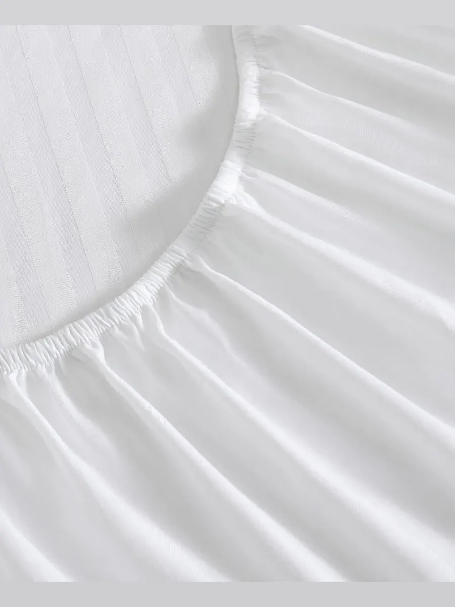 Комплект постельного белья из хлопка с однотонной жаккардовой расцветкой Vera Wang, белый, размер — изображение 2 из 6