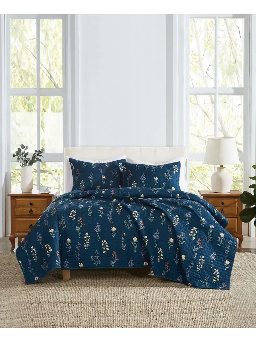 Комплект стеганого покрывала Avery Floral, 3 предмета, Full/Queen Cannon