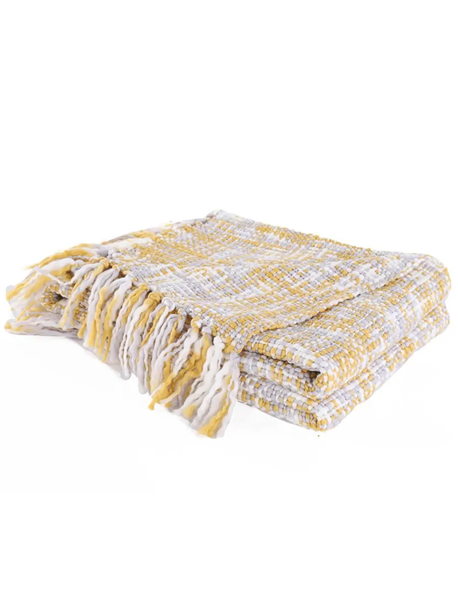Плед в деревенском стиле, 50 x 60 дюймов Happycare Textiles — бежевый