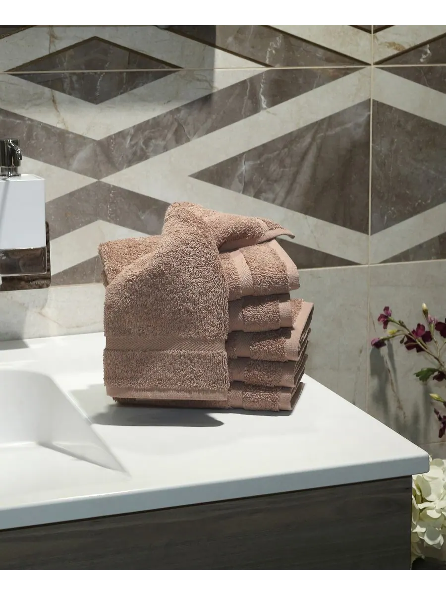 Набор мочалок denzi из 6 предметов Linum Home — изображение 1 из 3, коричневый