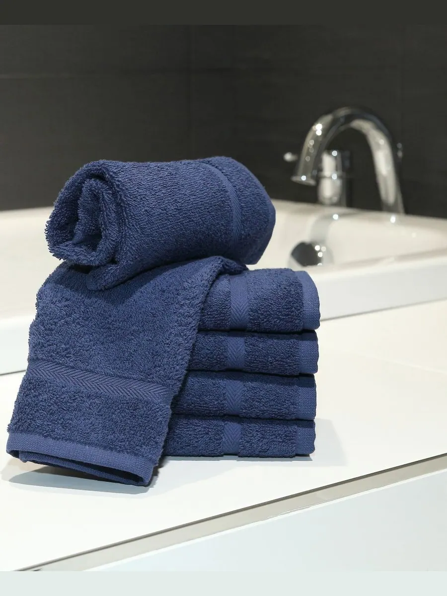 Набор полотенец Denzi из 6 предметов Linum Home — изображение 1 из 3, темно-синий