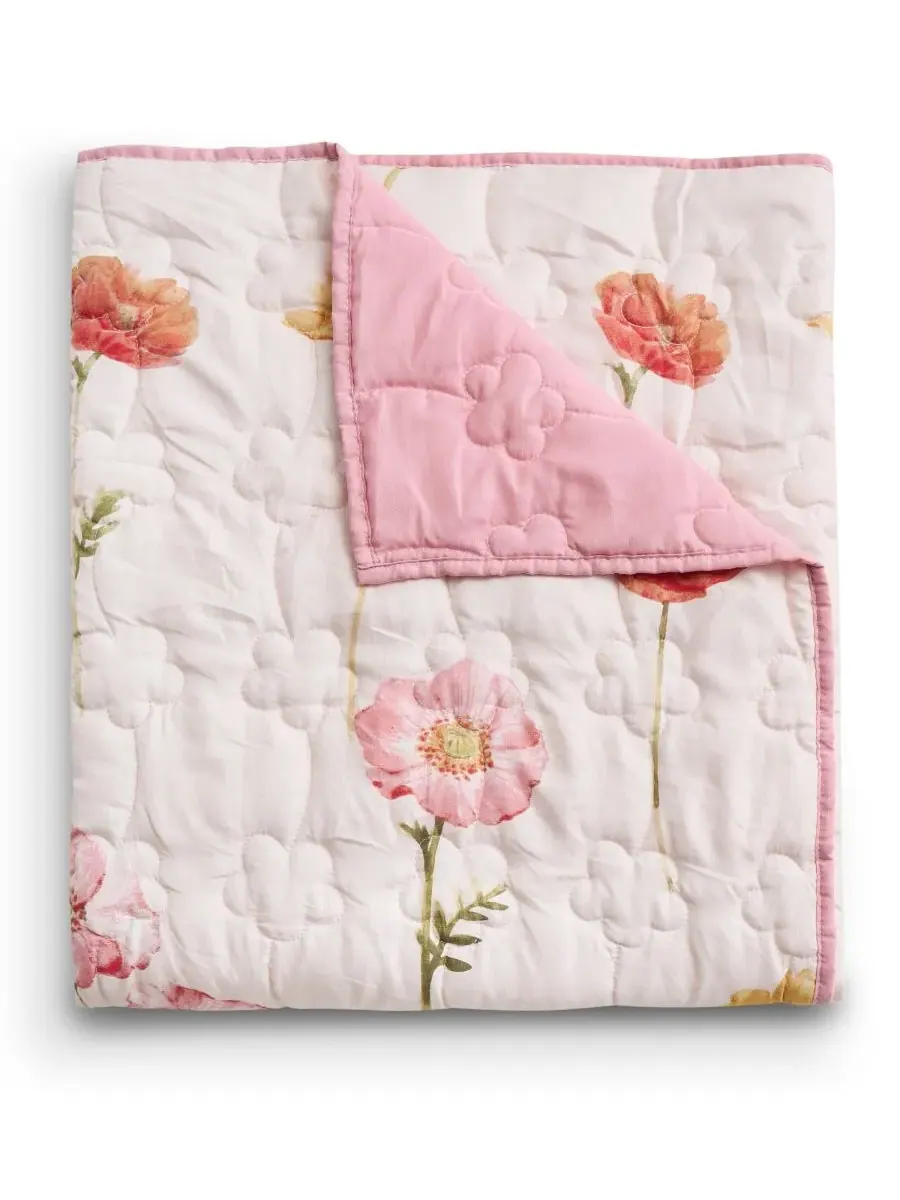 Плед Breeze Modern с цветочным принтом, 127 x 152 см Greenland Home Fashions — изображение 3 из 6, пудровый розовый