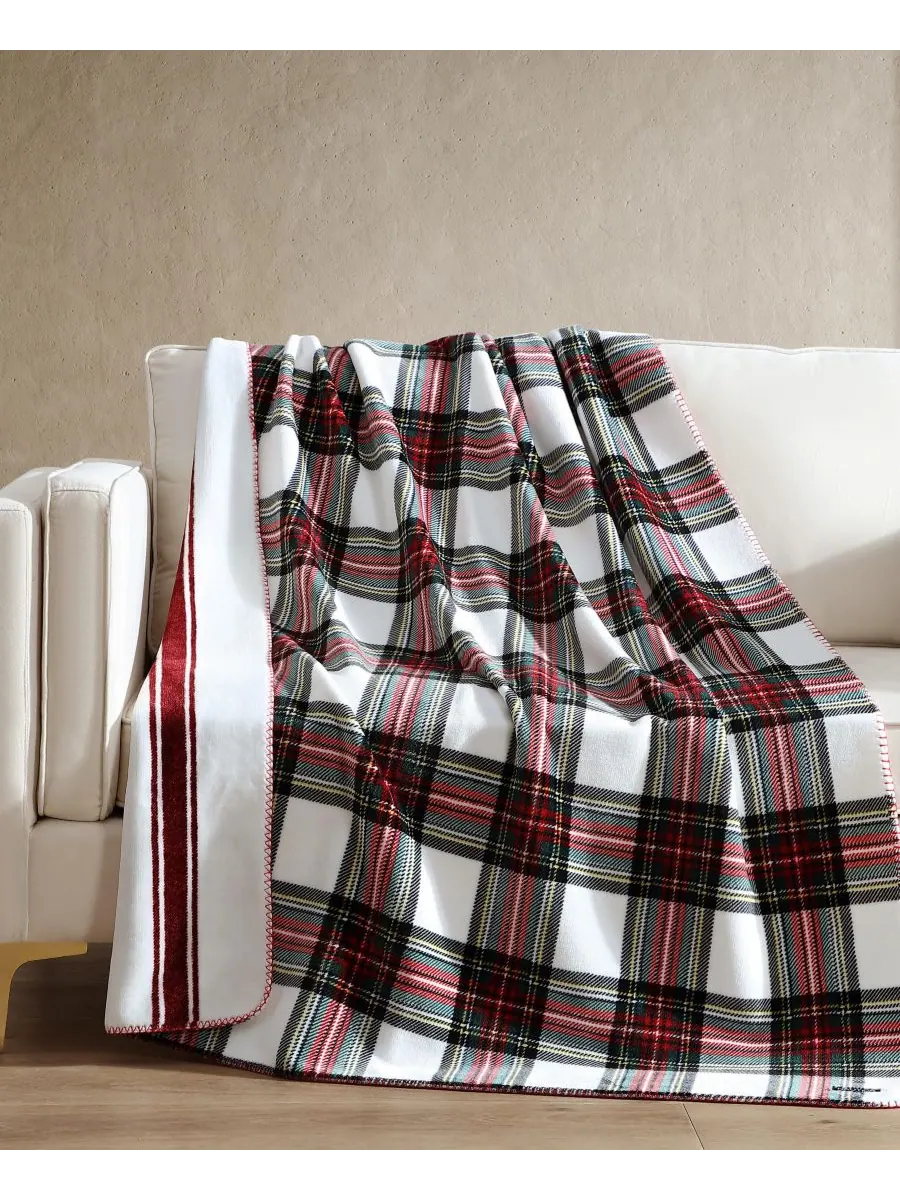 Двусторонний плед с принтом, 70 x 50 дюймов Nautica, цвет hillcrest plaid